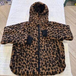 LOFT Lou & Grey Leopard Print Sherpa Jacket